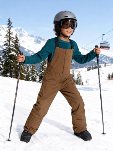 Haloumoning Boys Snow Bibs Kids Ski Pants 5-14 Years