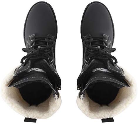 POLAR Womens Faux Fur Warm Thermal Waterproof Outdoor Walking Snow Winter Rubber Sole Calf Boots