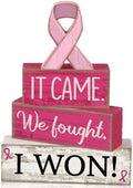 Lineshading 4 Pcs Breast Cancer Awareness Decor Pink Ribbon Table Decor