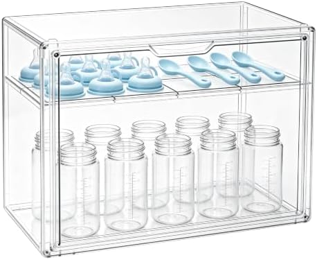 ERTIUANIO Baby Bottle Organizer for Countertop Cabinet Storage
