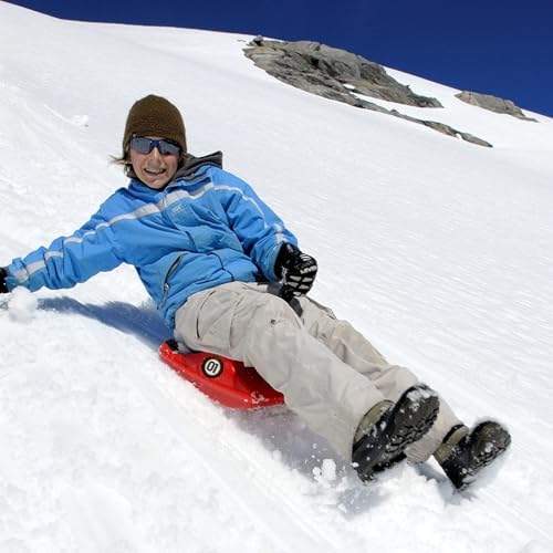Freestyle Mini Luge Snow Sled – Made in USA – Lightweight Steerable Sit-Down Racer