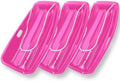 Slippery Racer Downhill Sprinter Flexible Kids Toddler Plastic Cold-Resistant Toboggan Snow Sled with Pull Rope and Handles, Pink (3 Pack)