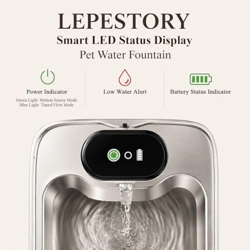 Cordless Cat Water Fountain Motion Sensor Quiet Pump 4.2L