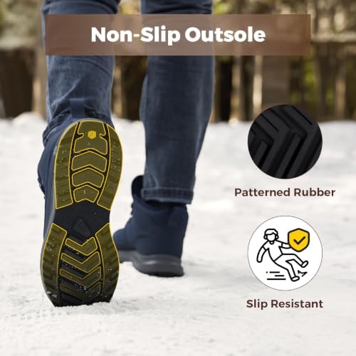 FitVille Men's Wide Winter Boots Non-Slip Insulated Snow Boots