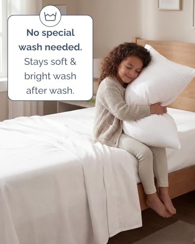 Twin Size 3 Piece Sheet Set - Breathable & Cooling Sheets - Antique White