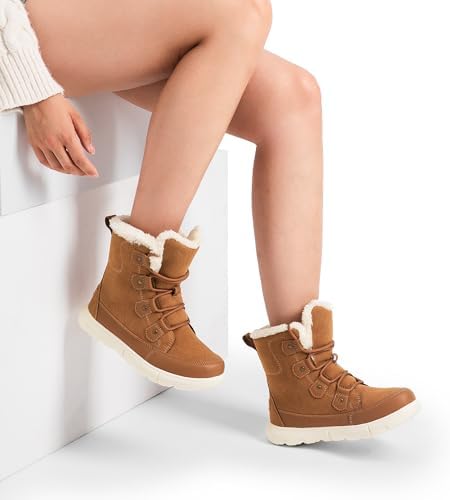 DREAM PAIRS Women’s Lace Up Ankle Snow Boots