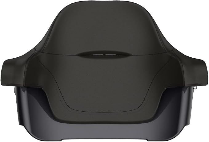 Advanblack Road Glide Tour Trunk Pack Black Pearl King Tour Trunk Pack Luggage + Wrap-Around Backrest Pad for '97-'25 Harley Touring Road King Street Glide Electra Glide CVO models