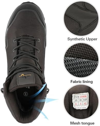 NORTIV 8 Men's Mid Top Waterproof Hiking Boots