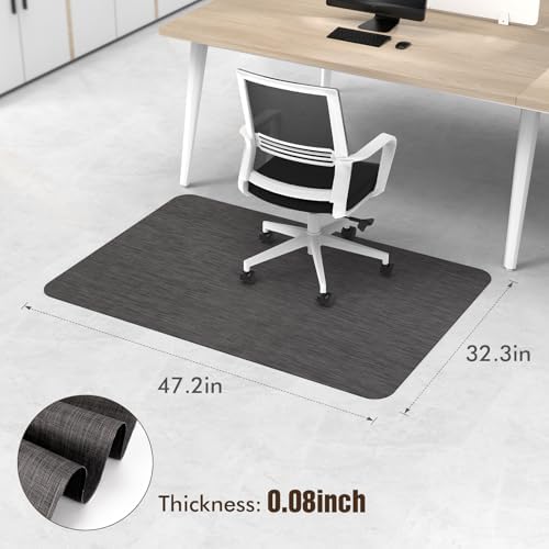 Blvornl Office Chair Mat for Hardwood Floors, Anti-Slip PVC, 32.3"x 47.2"
