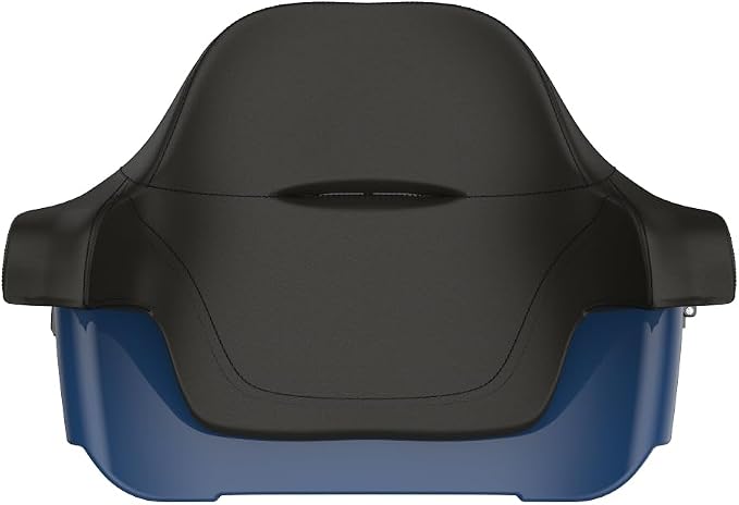 Advanblack Road Glide Tour Trunk Pack Billiard Blue King Tour Trunk Pack Luggage +Wrap-Around Backrest Pad for '97-'25 Harley Touring Road King Street Glide Electra Glide CVO models