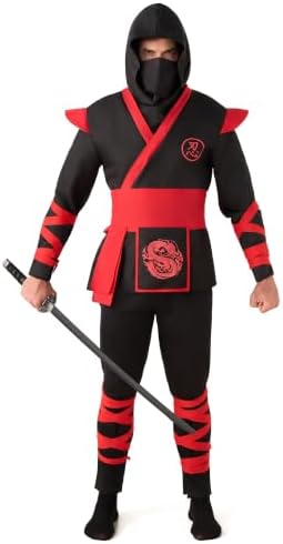Spooktacular Creations Men Ninja Costume, Halloween Costume Adult Ninja for Halloween Cosplay Party