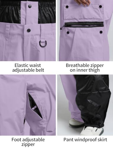 GSOU SNOW Women Men Baggy Snowboard Pants Ski Snow Pants Waterproof