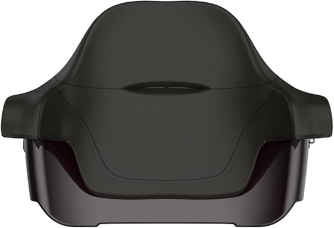 Advanblack Road Glide Tour Trunk Pack Blackened Cayenne King Tour Trunk Pack Luggage +Wrap-Around Backrest Pad for '97-'25 Harley Touring Road King Street Glide Electra Glide CVO models