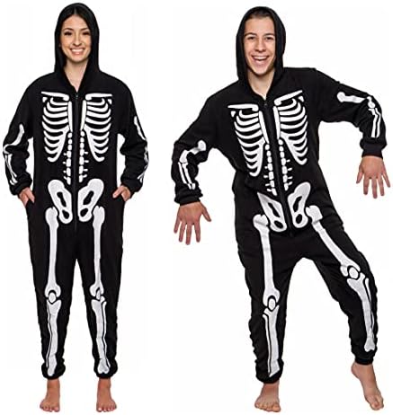 Funziez! Slim Fit Adult Onesie - Animal Costume - Plush Unisex Halloween One Piece Cosplay Suit for Women and Men