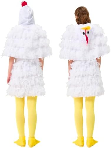 6PCS Chicken Couples Halloween Costumes Funny Apron Set for Adults