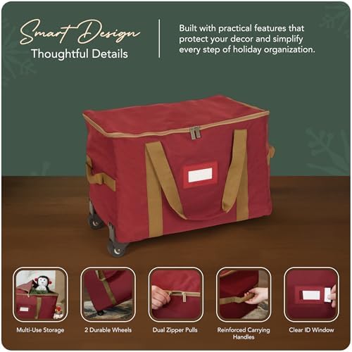Covermates Rolling Treasurekeeper Storage Bag, 25.5" L x 13" W x 12.5" H