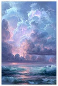 JDBeehpy Lightning Storm Ocean Scenery Canvas Wall Art Unframed 24x36inch