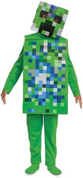 Disguise Minecraft Charged Creeper Costume, Officially Licesned Classic Jumpsuit Outfit, Kids Size
