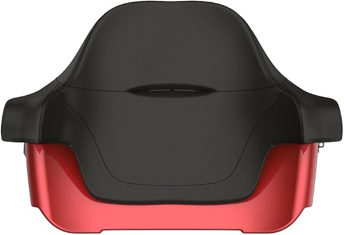 Advanblack Road Glide Tour Trunk Pack Ember Red Sunglo King Tour Trunk Pack Luggage +Wrap-Around Backrest Pad for '97-'25 Harley Touring Road King Street Glide Electra Glide CVO models