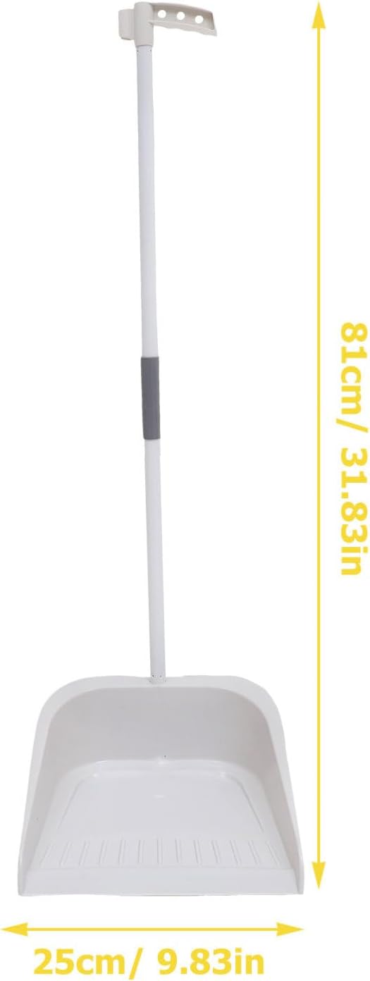 Healifty Broom Heavy Duty Dustpan Broom Set Household Floor Cleaning Tools Broom Dustpan Set 1 Set White