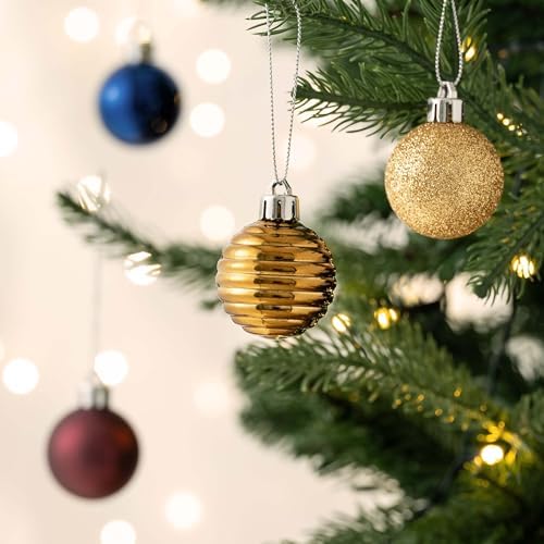 Valery Madelyn Small Christmas Tree Decorations Ball Ornaments 24ct 1.57"