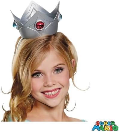 Disguise Super Mario Bros Rosalina Costume, Official Nintendo Halloween Dress Up Outfit with Crown