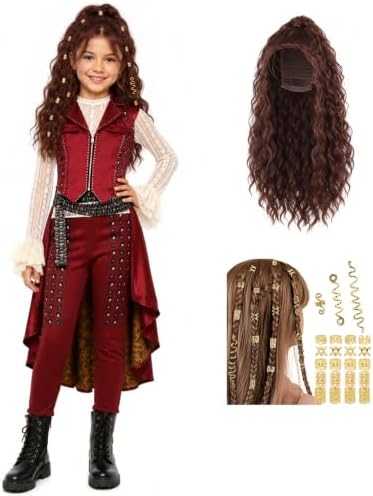 Kids 3 Pieces Set Villain Pirate Princess Hazel Outfits 4-12Y