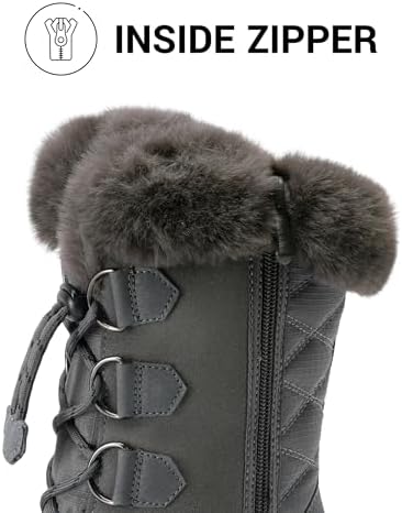 DREAM PAIRS Women's Waterproof Mid Calf Snow Boots