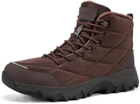 EQW Men's Waterproof Snow Boots Insulation Lightweight Non-Slip