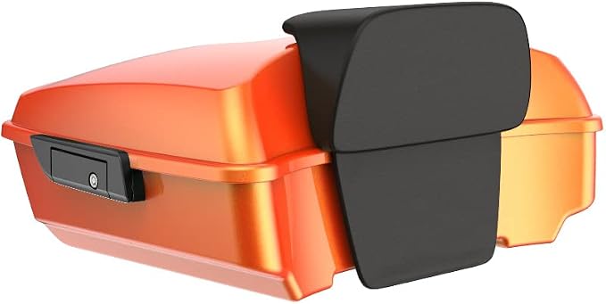 Advanblack Road Glide Tour Trunk Pack Tequila Sunrise Chopped Tour Trunk Pack Backrest Pad for '97-'25 Harley Touring Road King Street Glide Electra Glide CVO models