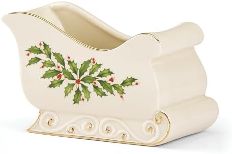 Lenox Holiday Sleigh Christmas Candy Dish and Bowl