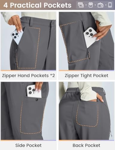 baleaf Women’s Winter Softshell Pants Fleece Lined Snow Pants
