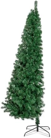 VINGLI 7ft Prelit Half Christmas Tree, 230 Warm Lights, 881 Tips