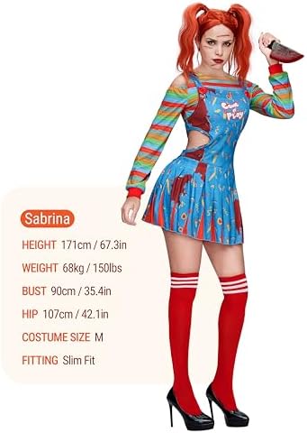 Spooktacular Creations Halloween Killer Doll Costume Women, Adult Creepy Doll Dress, Halloween Costume Women for Cosplay