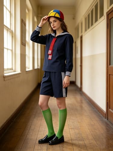 Poboola Women full cosplay costume set colorful halloween fancy dress