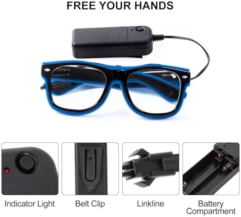 Vanderdyken Stick Figure Costume Kids Light up Stickman Costume Glow in the Dark Halloween Outfit for Boys and Girls
