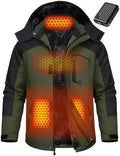 Wulcea Graphene Heated Jacket for Men Fur Lined with Large Capacity Battery Pack