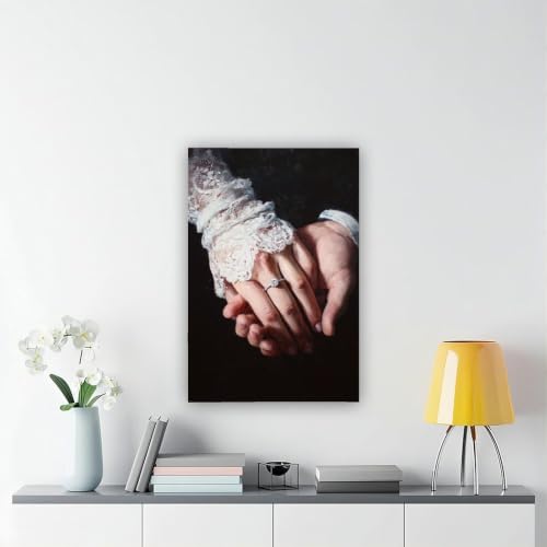 JDBeehpy Happiness Hold Hands Ring Canvas Wall Art Prints Unframed 12x18in