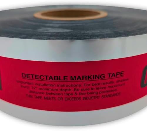 ACE Supply Buried Electrical Line Caution Tape - Detectable Underground Tape - 3 Inch x 1000 Ft Length, 5 Mil - Buried Electrical Tape Used for Utility Marking Tape