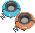 Bradley Snow Tubes with 50" Heavy Duty Cover | 2 Pack Inflatable Sledding Tubes