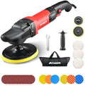 AOBEN Car Buffer Polisher,Rotary Polisher,1600W Car Polisher Waxer with 6 Variable Speed,with Foam/Wool Pads & Sandpaper for Polishing, Waxing, Scratch Removal