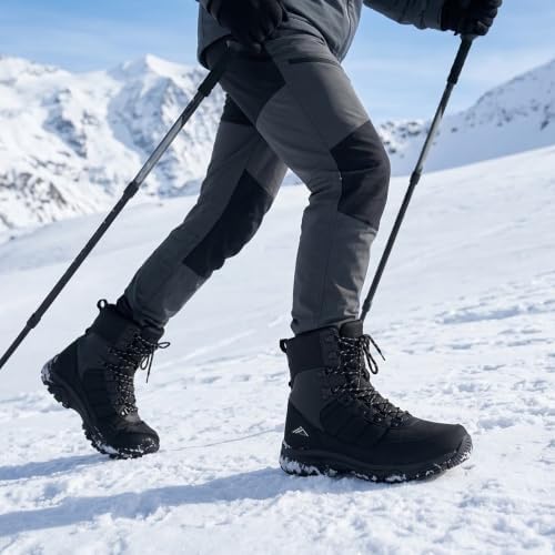 Men's Waterproof Snow Boots Warm and Lightweight Winter Outdoor Hiking