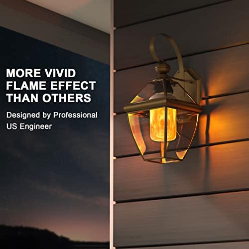 Hompavo 【Upgraded Flame Light Bulbs for Home Decor with Upside Down Effect