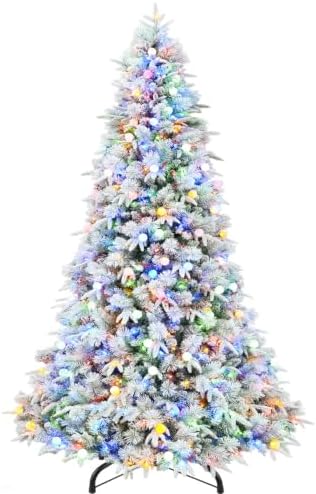 Hykolity 12ft Prelit Christmas Tree with 850 Warm White & Multicolor LEDs