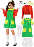 7PCS Halloween Costumes for Women Adult, Retro Womens Halloween Costumes
