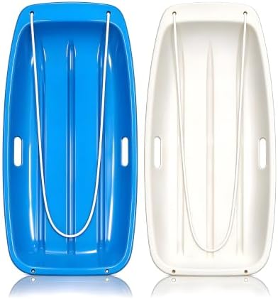 35" Snow Sled for Teens & Adults, Heavy Duty Fast Sliding Toboggan
