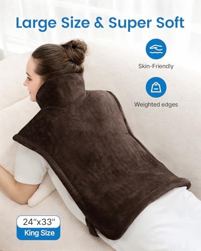 RENPHO Heating Pad for Neck Shoulder and Back, Christmas Gift for Him Her