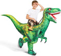 Spooktacular Creations Inflatable Dinosaur Costume Kids, Blow up Ride on Raptor Suit Boys Girls for Halloween Cosplay Party