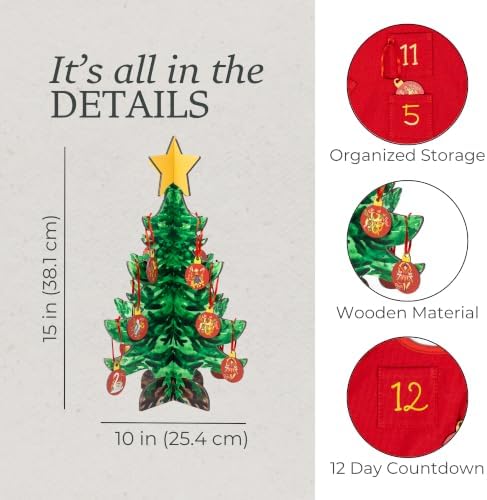 Steel Mill & Co. Twelve Days of Christmas Tree Advent Calendar Countdown