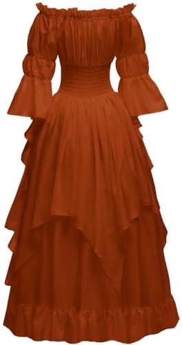Women's Gothic Witch Dress Medieval Renaissance Costume Victorian Dress